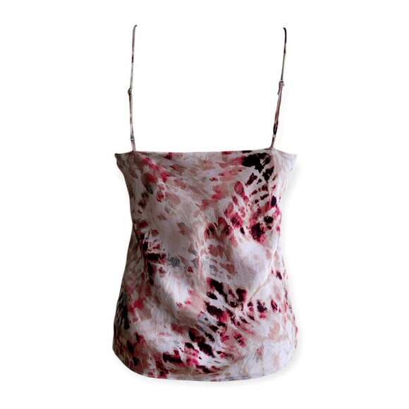 Silk CAMI NYC Raine Blush Tie Dye V-Neck XS - Picture 6 of 11